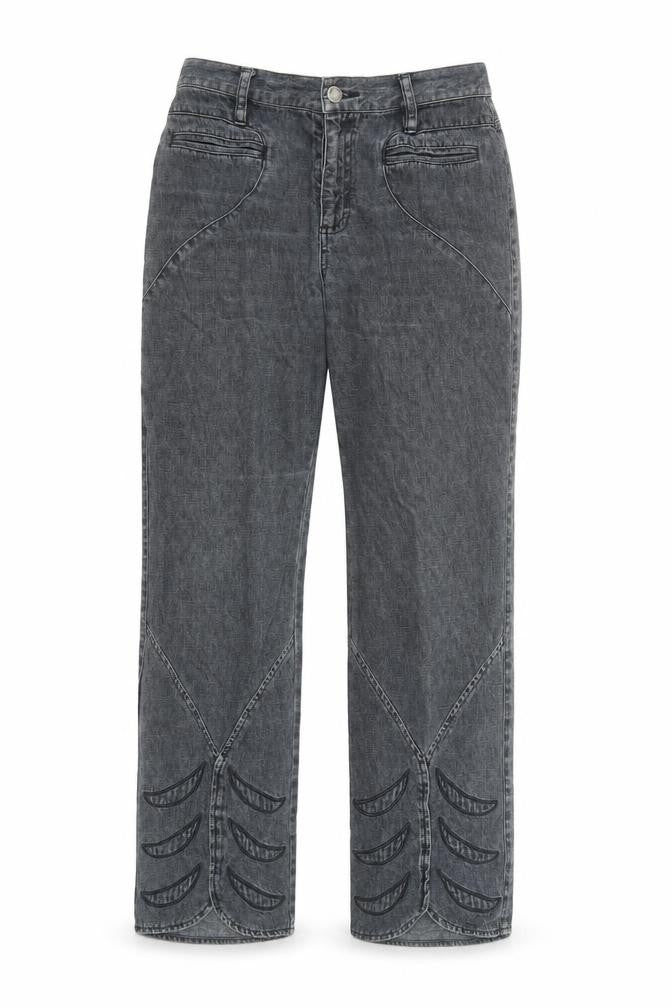 Per Una Womens Blue Cotton Straight Jeans Size 12 L29 in Regular Zip