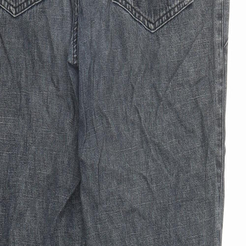 Per Una Womens Blue Cotton Straight Jeans Size 12 L29 in Regular Zip