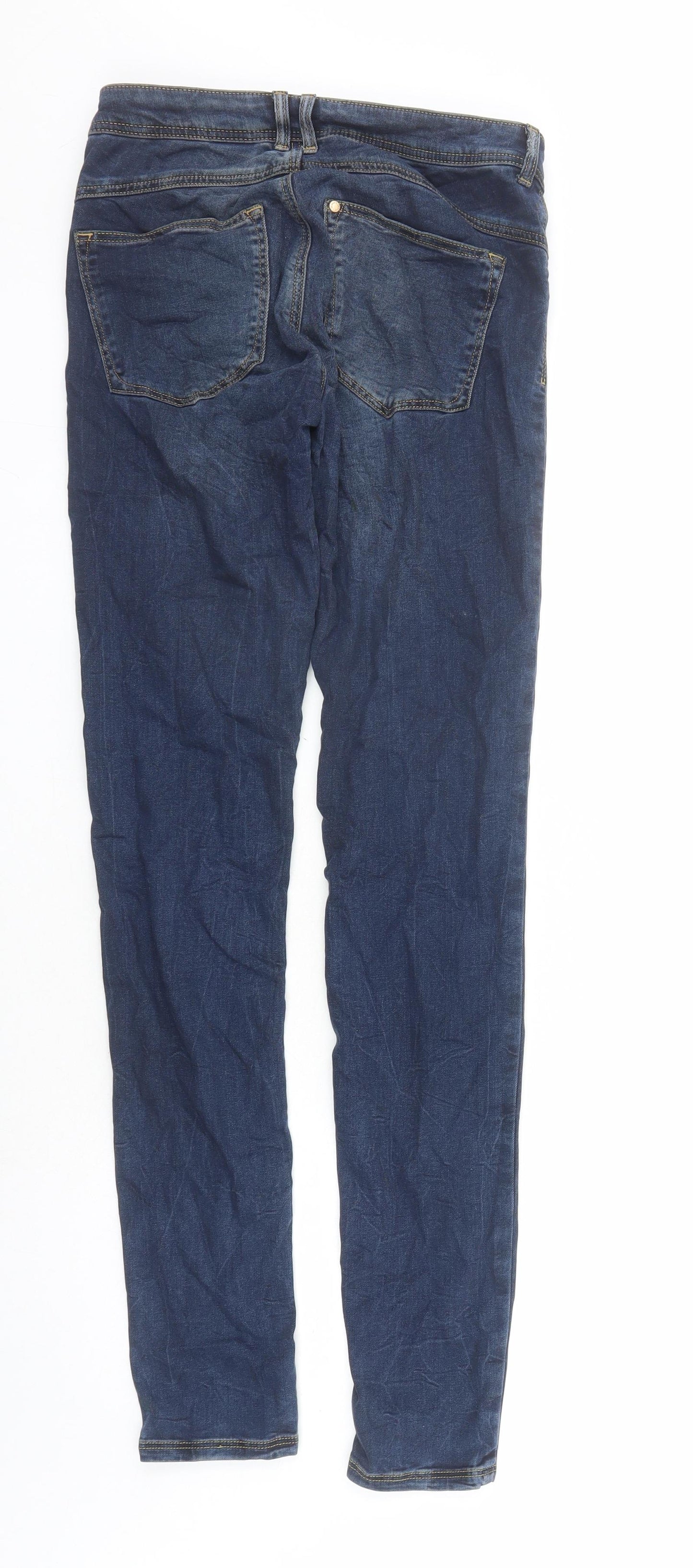 H&M Womens Blue Cotton Skinny Jeans Size 26 in L31 in Regular Zip