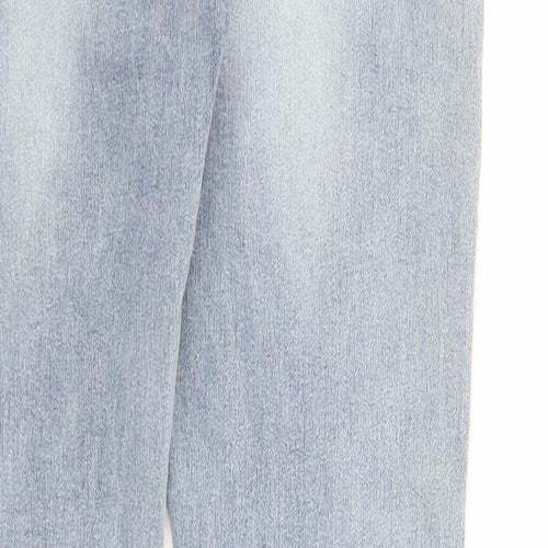 Miss One Womens Blue Cotton Skinny Jeans Size 12 L29 in Regular Zip