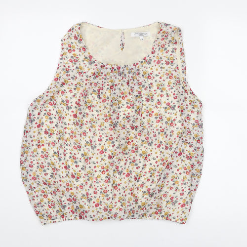 New Look Womens Multicoloured Floral Polyester Camisole Blouse Size 14 Scoop Neck