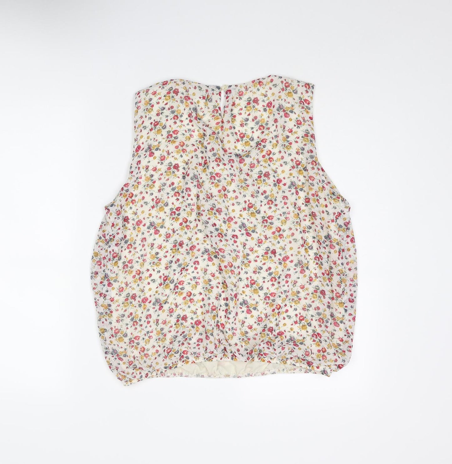 New Look Womens Multicoloured Floral Polyester Camisole Blouse Size 14 Scoop Neck