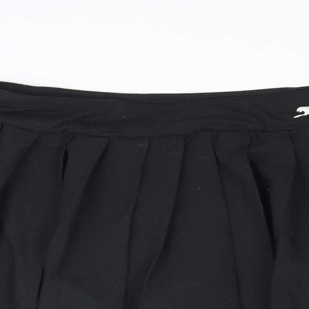 Slazenger Womens Black Polyester Athletic Skort Size 8 Regular Pull On - Logo
