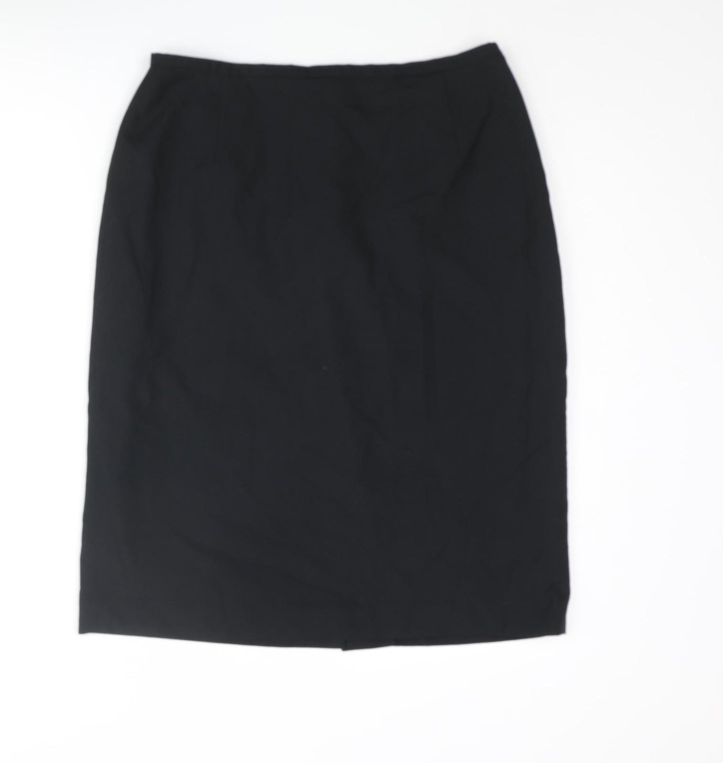 Klass Womens Black Polyester Straight & Pencil Skirt Size 16 Zip