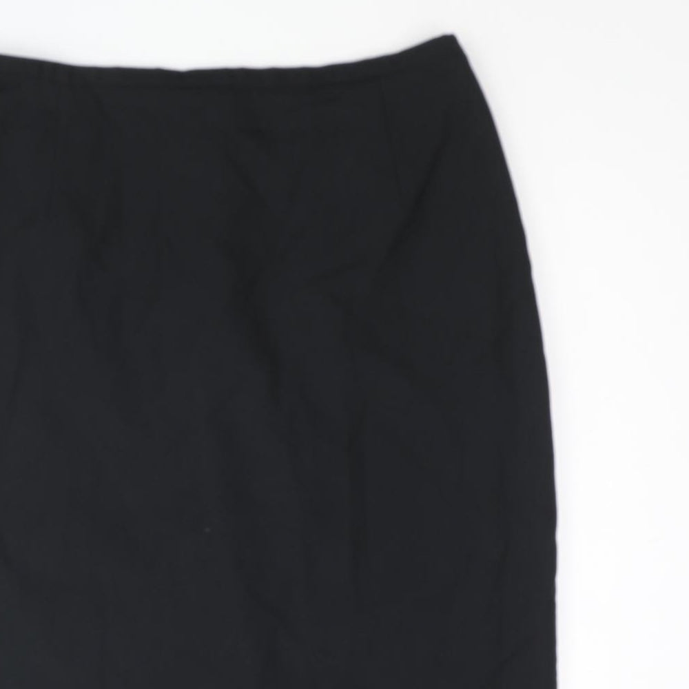 Klass Womens Black Polyester Straight & Pencil Skirt Size 16 Zip