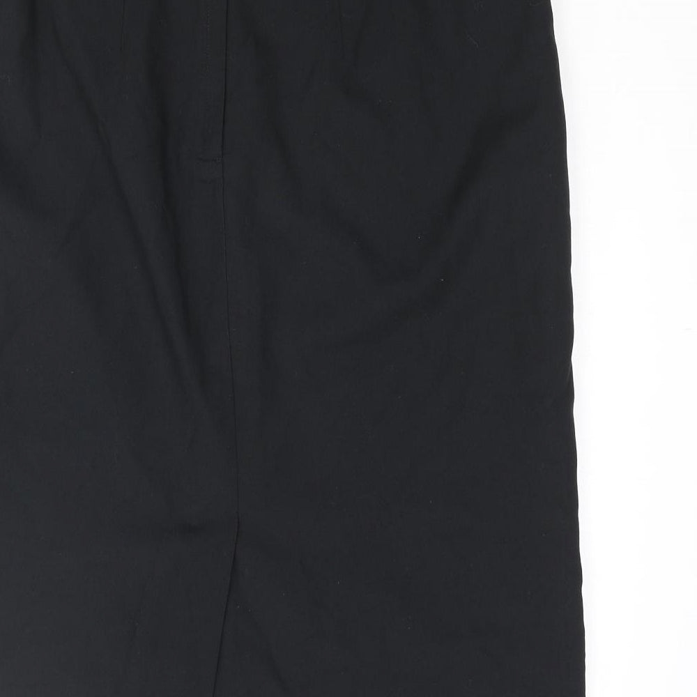 Klass Womens Black Polyester Straight & Pencil Skirt Size 16 Zip