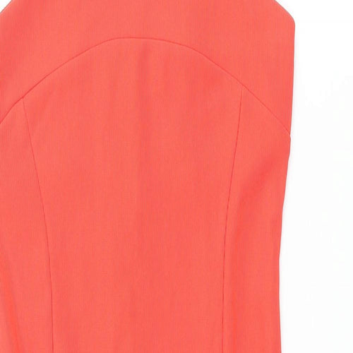 River Island Womens Red Polyester Bodycon Size 8 Halter Zip