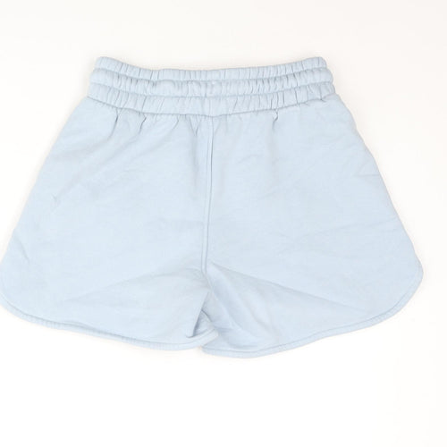 Holyfield Girls Blue Cotton Sweat Shorts Size M L4 in Regular Drawstring - Age 12-14