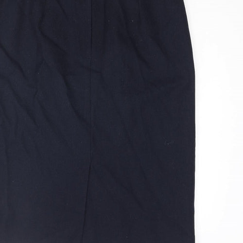 Classics Womens Blue Polyester Straight & Pencil Skirt Size 16 Zip