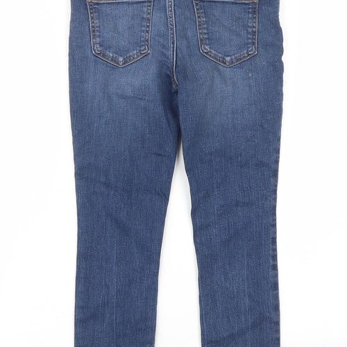 TU Boys Blue Cotton Skinny Jeans Size 9 Months L22 in Regular Zip - Pockets, Belt Loops