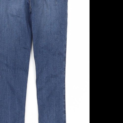 TU Boys Blue Cotton Skinny Jeans Size 9 Months L22 in Regular Zip - Pockets, Belt Loops