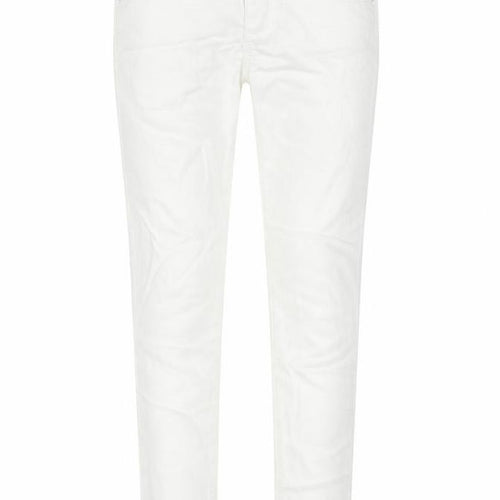 Gap Girls White Cotton Skinny Jeans Size 10 Years L25 in Regular Zip - Pockets, Belt Loops