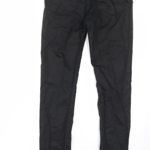 H&M Womens Black Cotton Skinny Jeans Size 8 L28 in Regular Zip - Pockets, Belt Loops