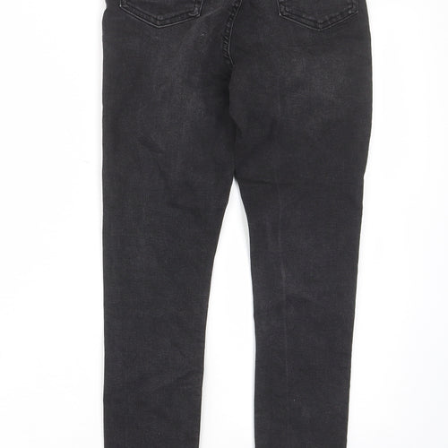 Denim & Co. Womens Grey Cotton Skinny Jeans Size 8 L27 in Regular Zip - Pockets, Belt Loops