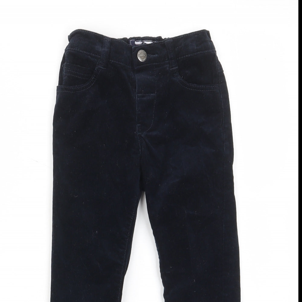 NEXT Boys Blue Cotton Chino Trousers Size 4-5 Years Regular Zip - Pockets, Belt Loops