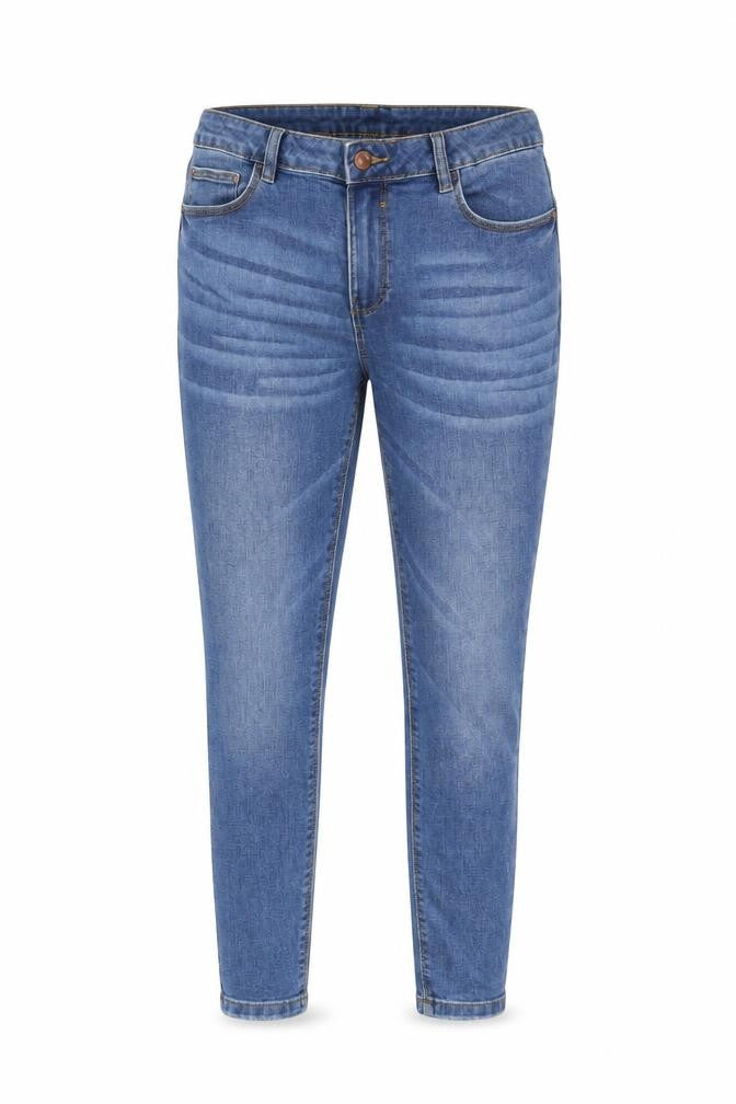 Denim & Co. Womens Blue Cotton Skinny Jeans Size 14 L25 in Regular Zip - Pockets, Belt Loops