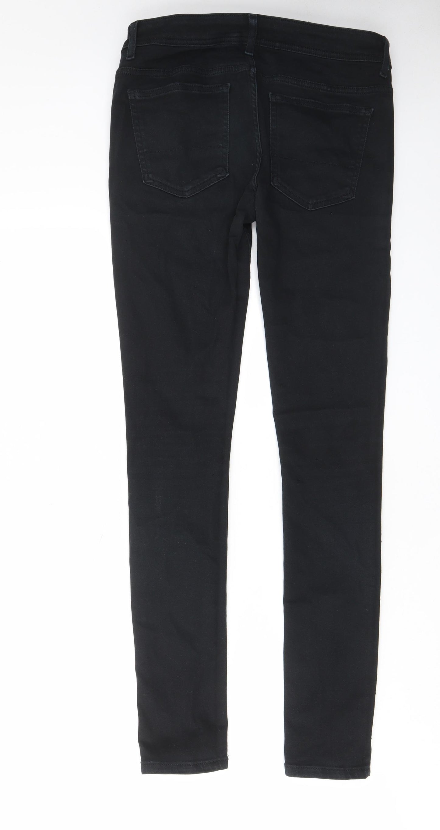 Denim & Co. Mens Black Cotton Skinny Jeans Size 32 in L34 in Regular Zip - Pockets, Belt Loops