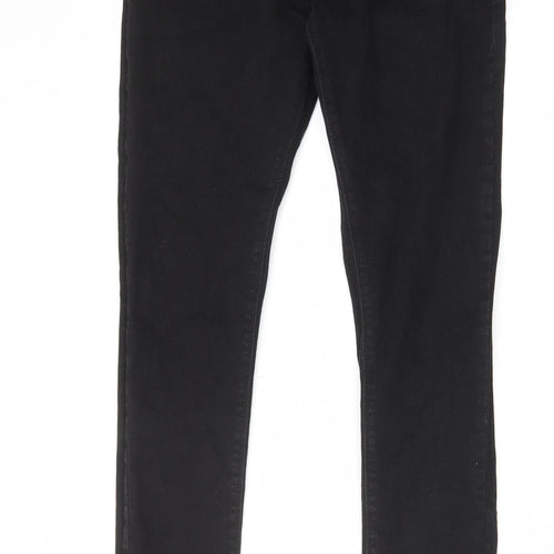 Denim & Co. Mens Black Cotton Skinny Jeans Size 32 in L34 in Regular Zip - Pockets, Belt Loops