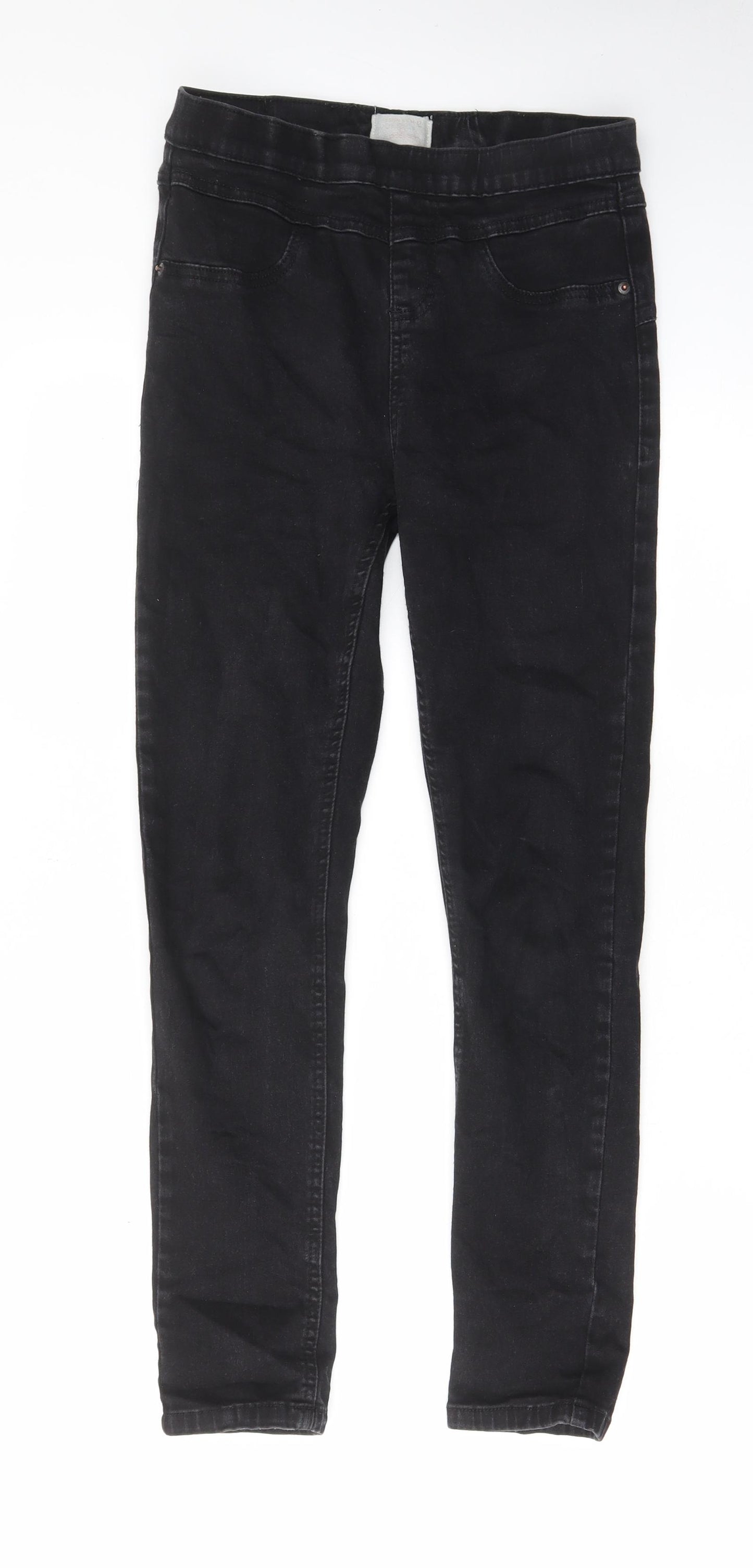 M-17 Womens Black Cotton Skinny Jeans Size 10 L27 in Regular - Elastic waist
