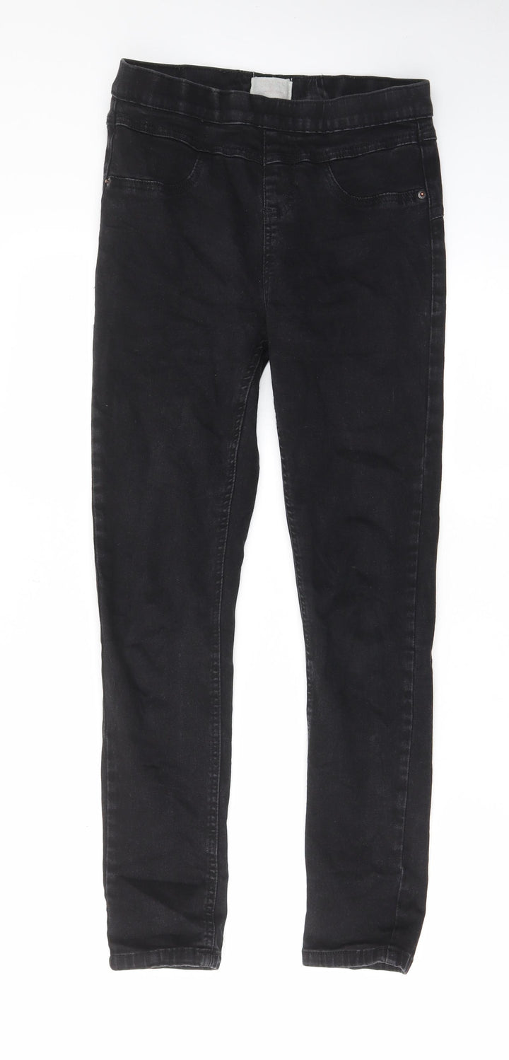 M-17 Womens Black Cotton Skinny Jeans Size 10 L27 in Regular - Elastic waist
