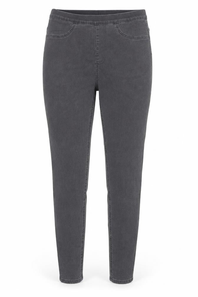 Marks and Spencer Womens Grey Cotton Skinny Jeans Size 10 L27 in Regular - Elastic waist