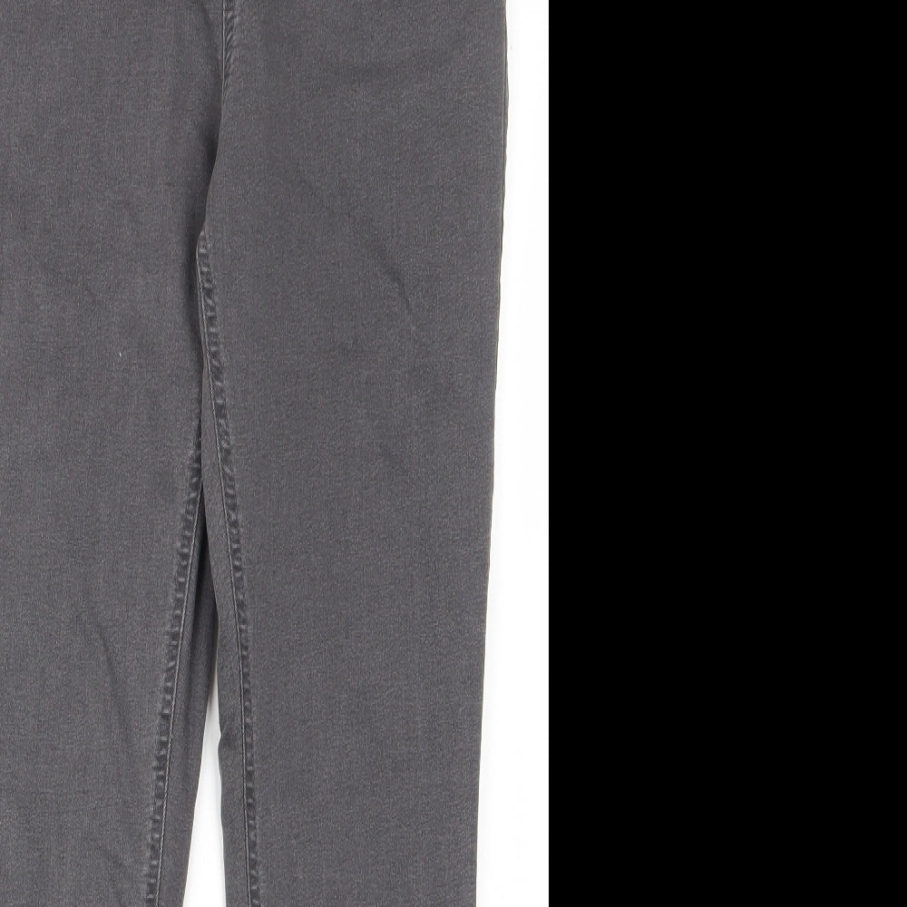 Marks and Spencer Womens Grey Cotton Skinny Jeans Size 10 L27 in Regular - Elastic waist