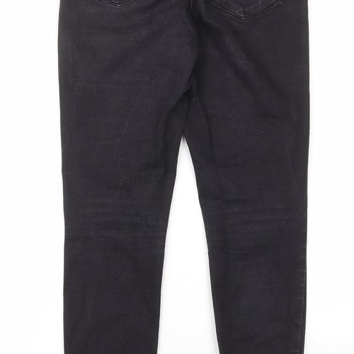 Denim & Co. Womens Black Cotton Skinny Jeans Size 12 L29 in Regular Zip - Pockets