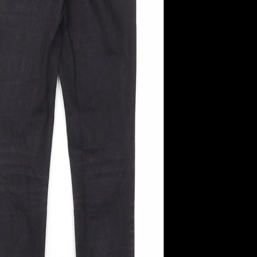 Denim & Co. Womens Black Cotton Skinny Jeans Size 12 L29 in Regular Zip - Pockets