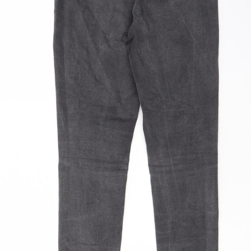 Denim & Co. Womens Grey Cotton Skinny Jeans Size 14 L29 in Regular Zip - Pockets
