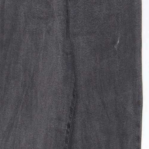 Denim & Co. Womens Grey Cotton Skinny Jeans Size 14 L29 in Regular Zip - Pockets