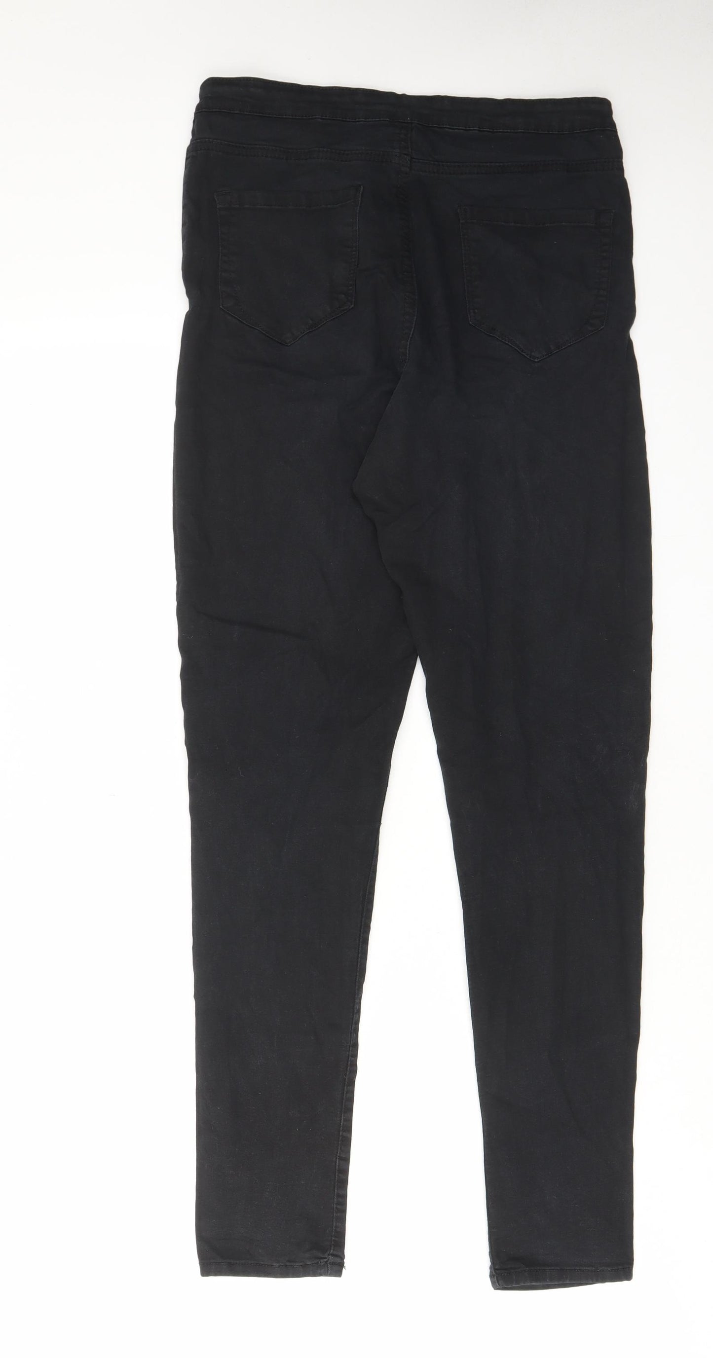 Denim & Co. Womens Black Cotton Skinny Jeans Size 14 L30 in Regular Zip - Pockets