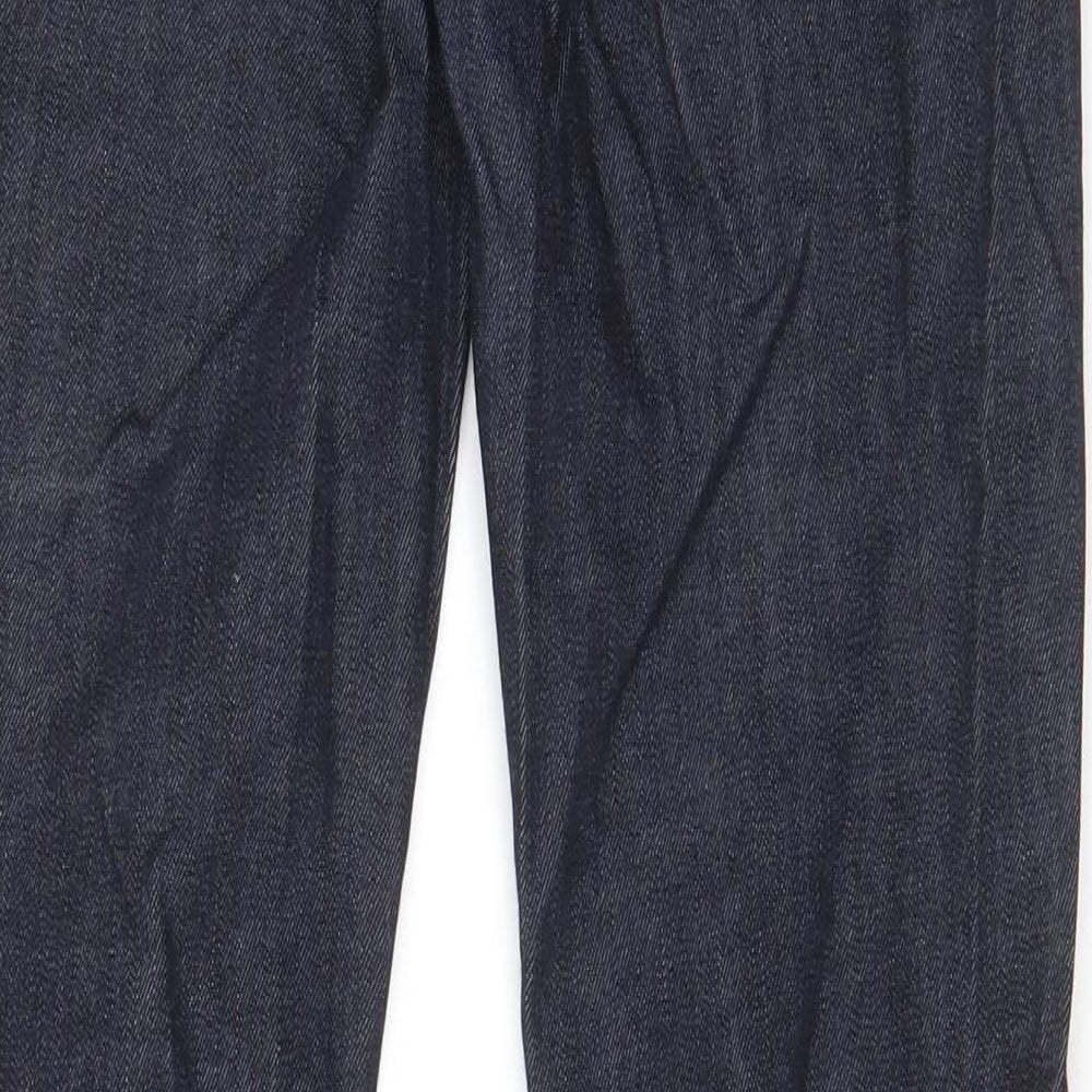 Baxter Womens Blue Cotton Straight Jeans Size 10 L30 in Regular Zip - Pockets, Belt Loops