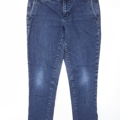 Gap Womens Blue Cotton Skinny Jeans Size 12 L26 in Regular Zip - Pockets, Belt Loops, Zips