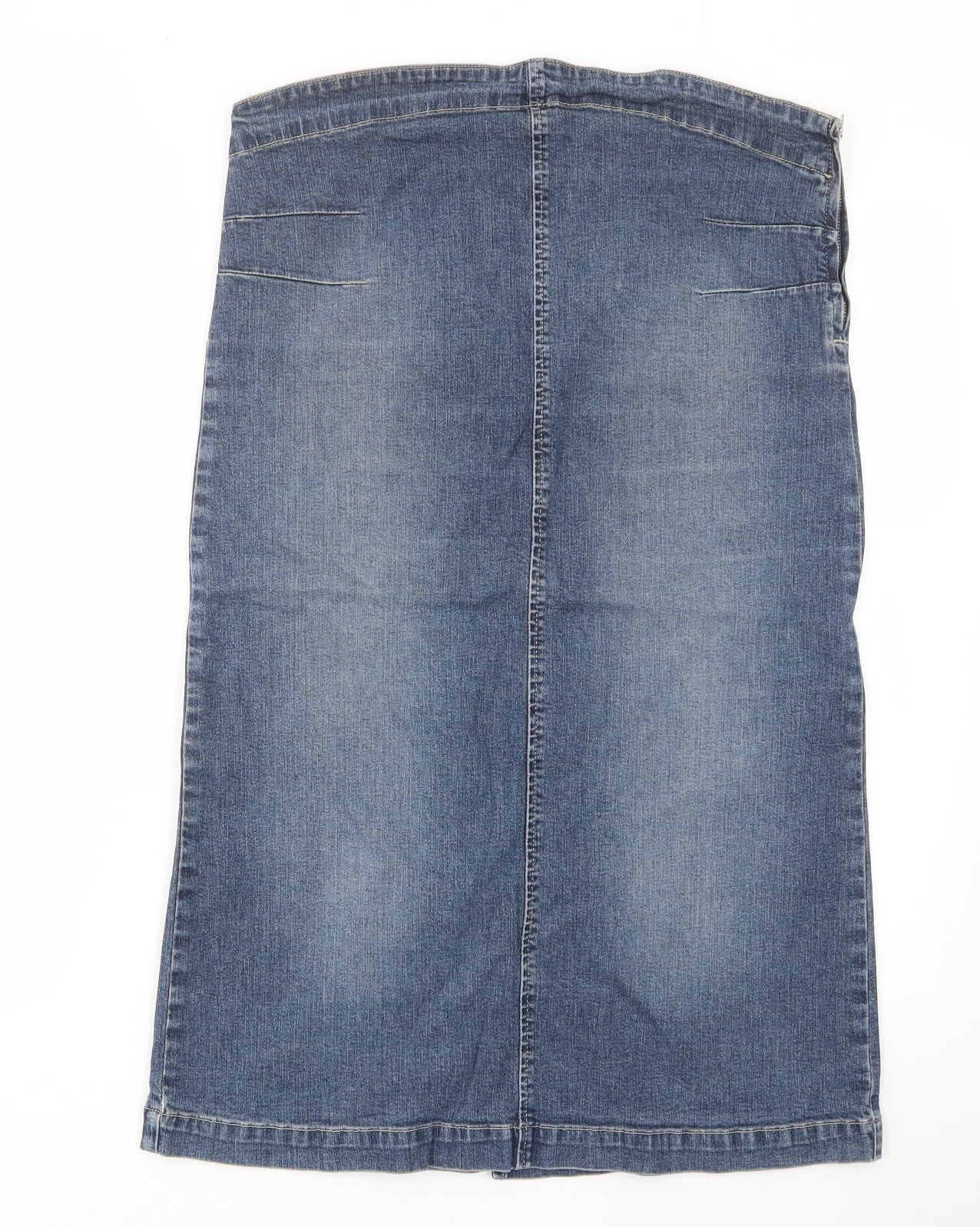 Noppies Womens Blue Cotton A-Line Skirt Size S Zip