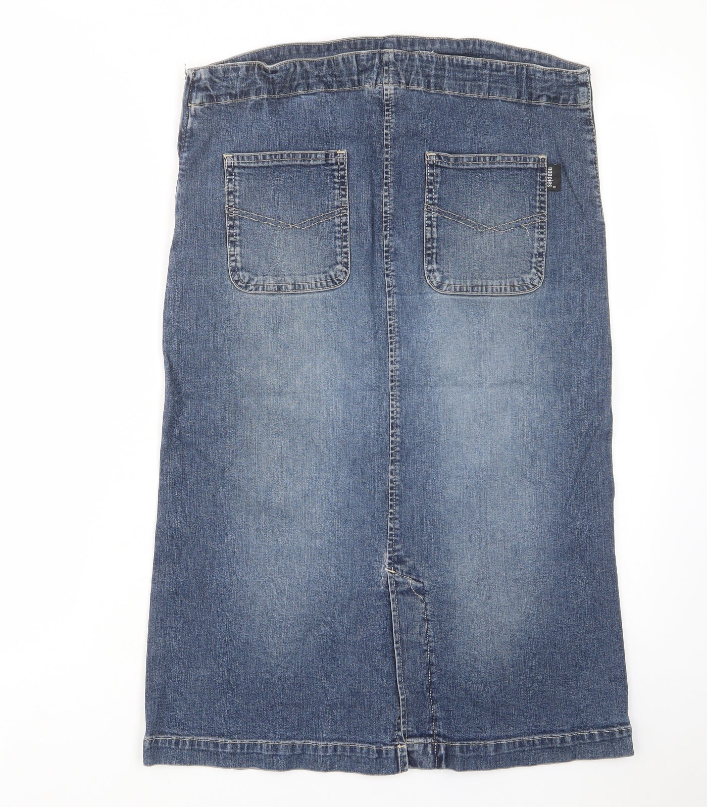 Noppies Womens Blue Cotton A-Line Skirt Size S Zip
