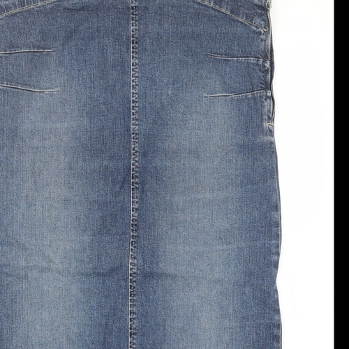 Noppies Womens Blue Cotton A-Line Skirt Size S Zip