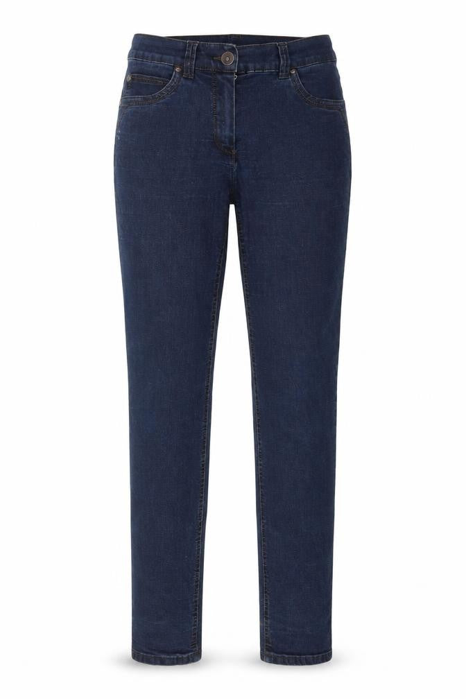 Magic Womens Blue Cotton Straight Jeans Size 10 L31 in Regular Zip - Pockets, Belt Loops