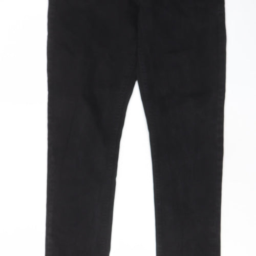 Denim & Co. Womens Black Cotton Skinny Jeans Size 12 L30 in Regular Zip - Pockets, Belt Loops