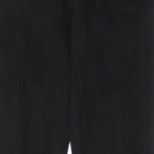 Denim & Co. Womens Black Cotton Skinny Jeans Size 12 L30 in Regular Zip - Pockets, Belt Loops