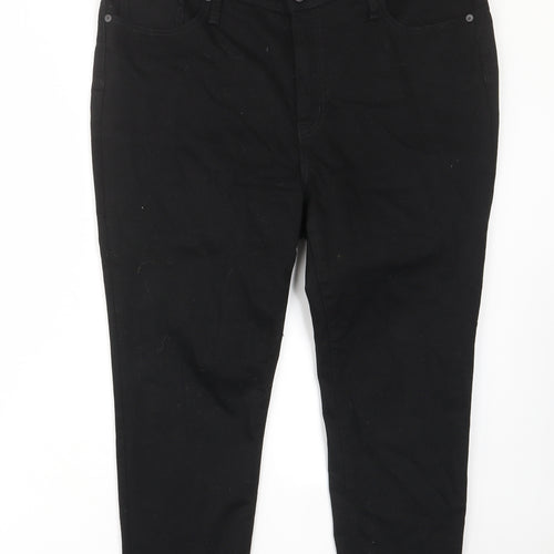 Madewell Womens Black Cotton Skinny Jeans Size 18 L24 in Regular Zip - Pockets, Belt Loops