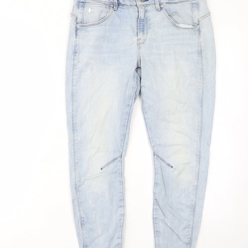 G RAW Womens Blue Cotton Skinny Jeans Size 31 in L28 in Regular Zip - Pockets, Belt Loops