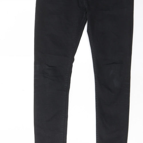 Denim & Co. Mens Black Cotton Skinny Jeans Size 32 in L34 in Regular Zip - Pockets, Belt Loops