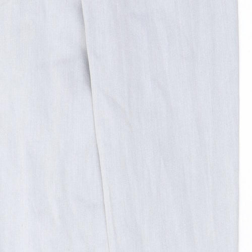 Oasis Womens Grey Cotton Skinny Jeans Size 10 L29 in Regular Zip - Pockets, Belt Loops
