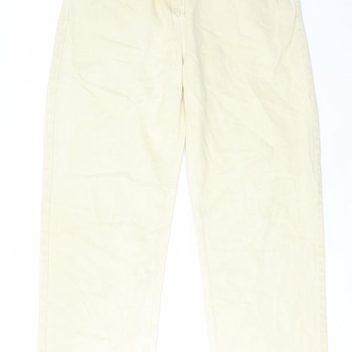 COLLUSION Womens Yellow Cotton Straight Jeans Size 30 in L36 in Regular Zip - Pockets, Belt Loops