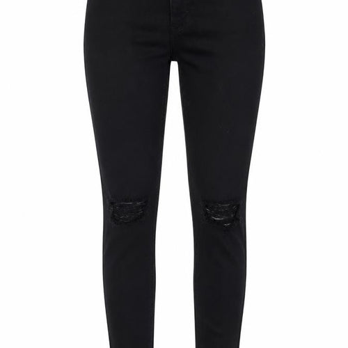 Topshop Womens Black Cotton Skinny Jeans Size 26 in L34 in Regular Zip - Pockets, Belt Loops