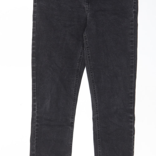 Denim & Co. Womens Grey Cotton Skinny Jeans Size 10 L28 in Regular Zip - Pockets, Belt Loops