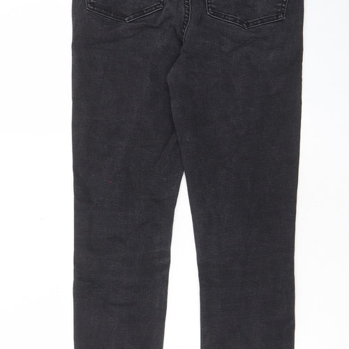 Denim & Co. Womens Grey Cotton Skinny Jeans Size 10 L28 in Regular Zip - Pockets, Belt Loops