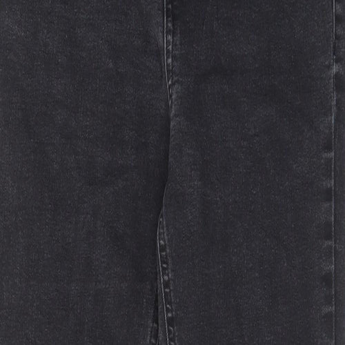 Denim & Co. Womens Grey Cotton Skinny Jeans Size 10 L28 in Regular Zip - Pockets, Belt Loops