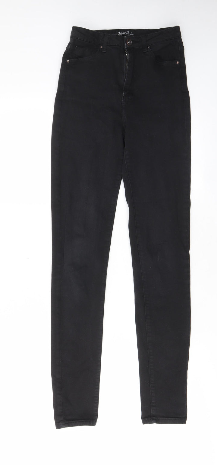 Toxik3 Womens Black Cotton Skinny Jeans Size 8 L28 in Regular Zip - Pockets, Belt Loops