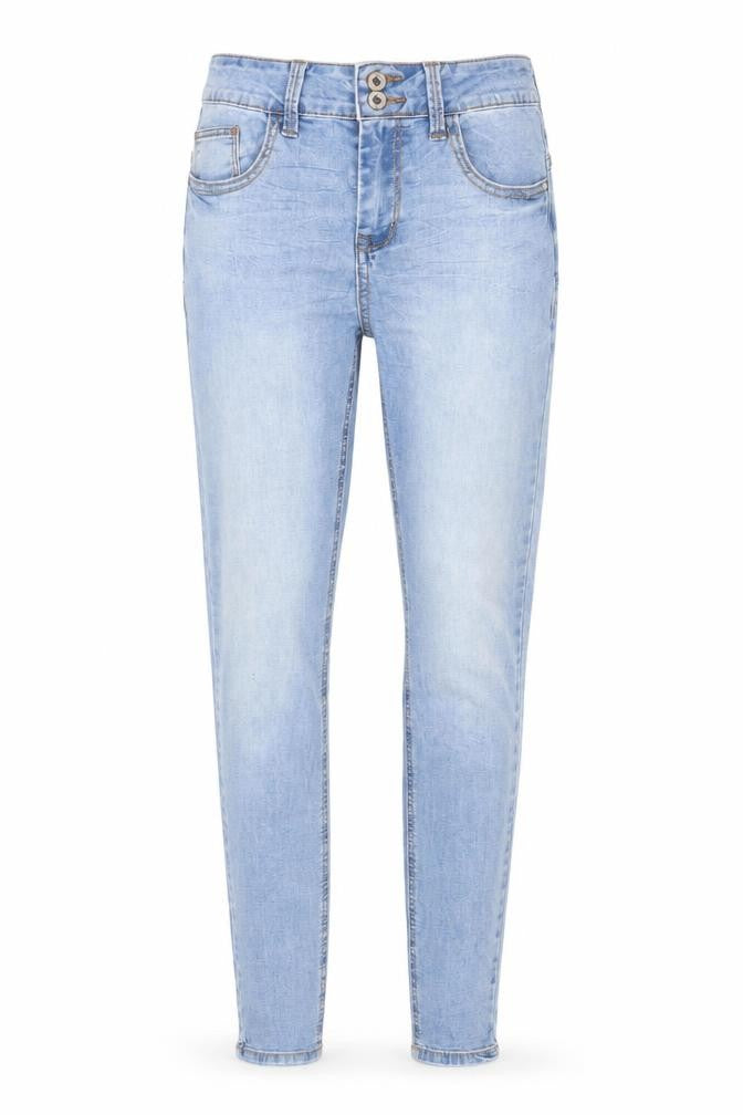 Denim & Co. Womens Blue Cotton Skinny Jeans Size 10 L28 in Regular Zip - Pockets, Belt Loops